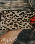 Cheetah Cowhide Wallet - Wristlet