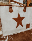 Vintage Patchwork Star Tote, Work Laptop Bag