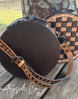 Tribeca Leather Checkered Canteen Purse