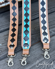 Wild West Leather Checkered Purse Strap