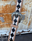 Wild West Leather Checkered Purse Strap
