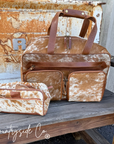 Saddlemen Cowhide Duffle Bag and Cowhide Toiletry Bag BUNDLE