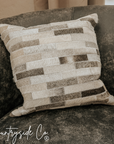 Patchwork Cowhide Throw Pillow Cover