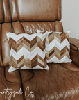 Chevron Cowhide Throw Pillow Cover