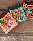 Tooled Leather Credit Card Holder