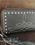 Boot Stitch Leather Wallet Wristlet by Countryside Co.