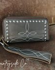 Boot Stitch Leather Wallet Wristlet by Countryside Co.