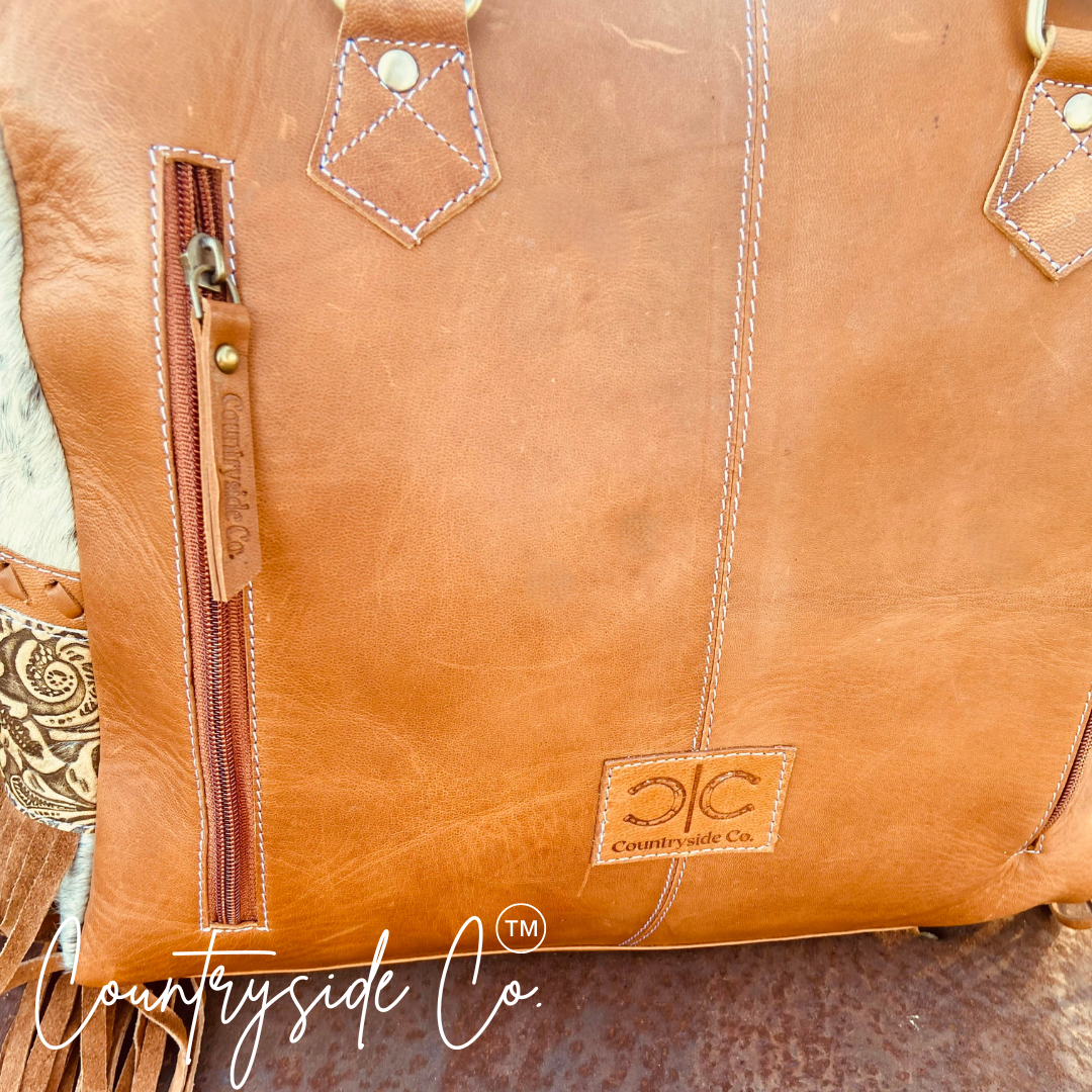 Laramie Cowhide Tooled Leather Concealed Carry Bag, Summer Edition Limited Made
