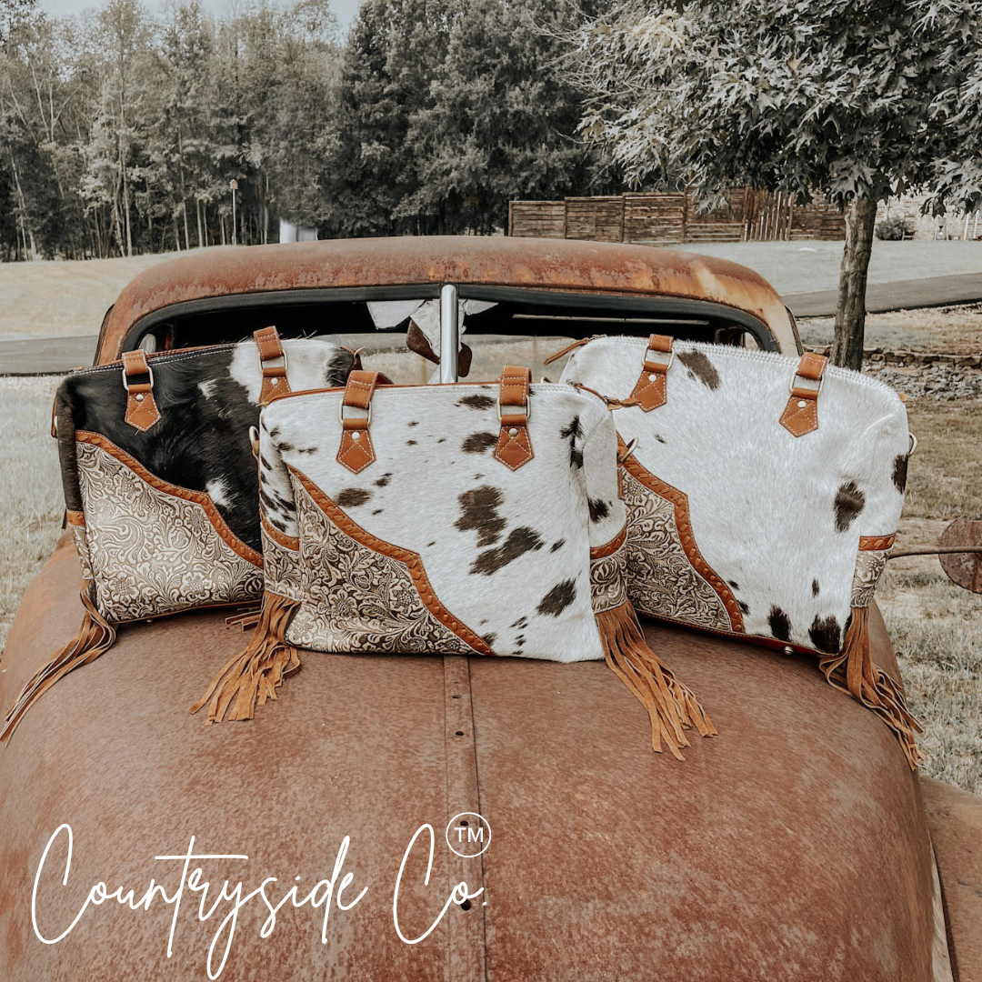 Laramie Cowhide Tooled Leather Concealed Carry Bag, Summer Edition Limited Made