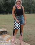 Thunderhide Cowhide Checkered Purse by Countryside Co.