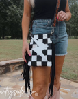 Thunderhide Cowhide Checkered Purse by Countryside Co.