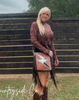 Bronco Tooled Leather Bolt Purse by Countryside Co.