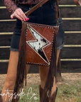 Bronco Tooled Leather Bolt Purse by Countryside Co.