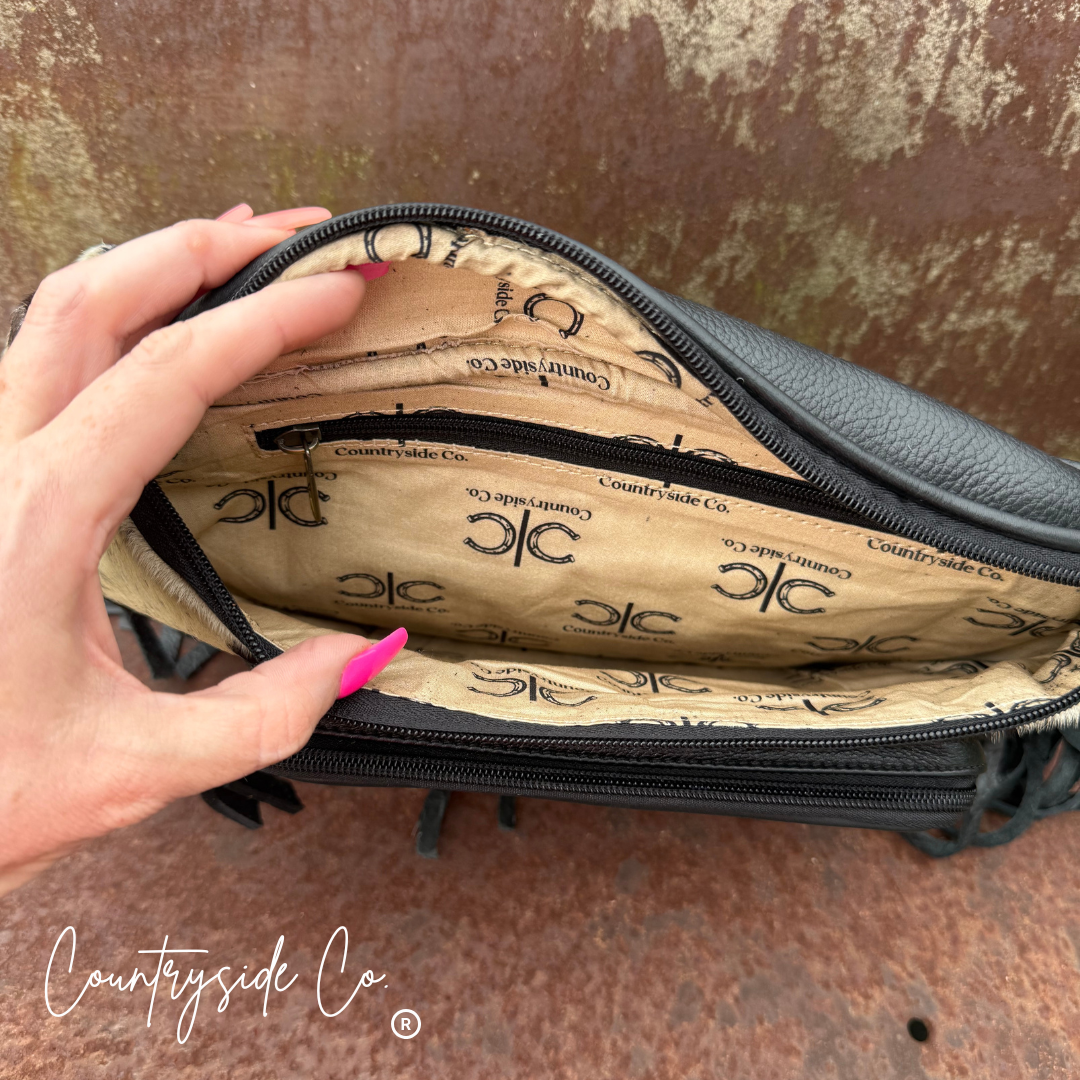 Austin Cowhide Sling Festival Bag by Countryside Co.