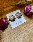 Square Cross Stud Earrings with Horse Head
