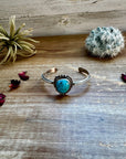 Cuff - Sterling silver Cuff Bracelet with Kingman turquoise