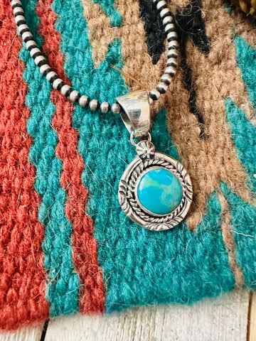 Navajo Sterling Silver & Turquoise Pendant