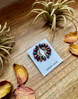 Half Cluster Earrings – Pink Dahlia & Sterling Silver