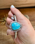 Cuff - Sterling silver Cuff Bracelet with Kingman turquoise