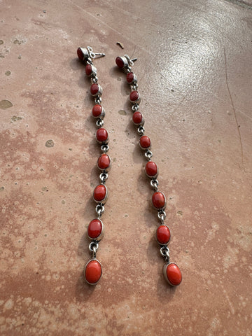 "Shop Cassidy Collection: Handmade Coral & Sterling Silver Dangles"