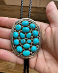 Kingman Turquoise Bolo with  Sterling silver