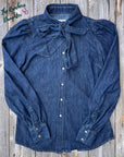 Ariat Women's Puff Sleeve Denim Snap Shirt