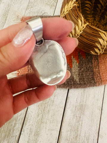 Navajo Turquoise & Sterling Silver Cowboy Hat Pendant