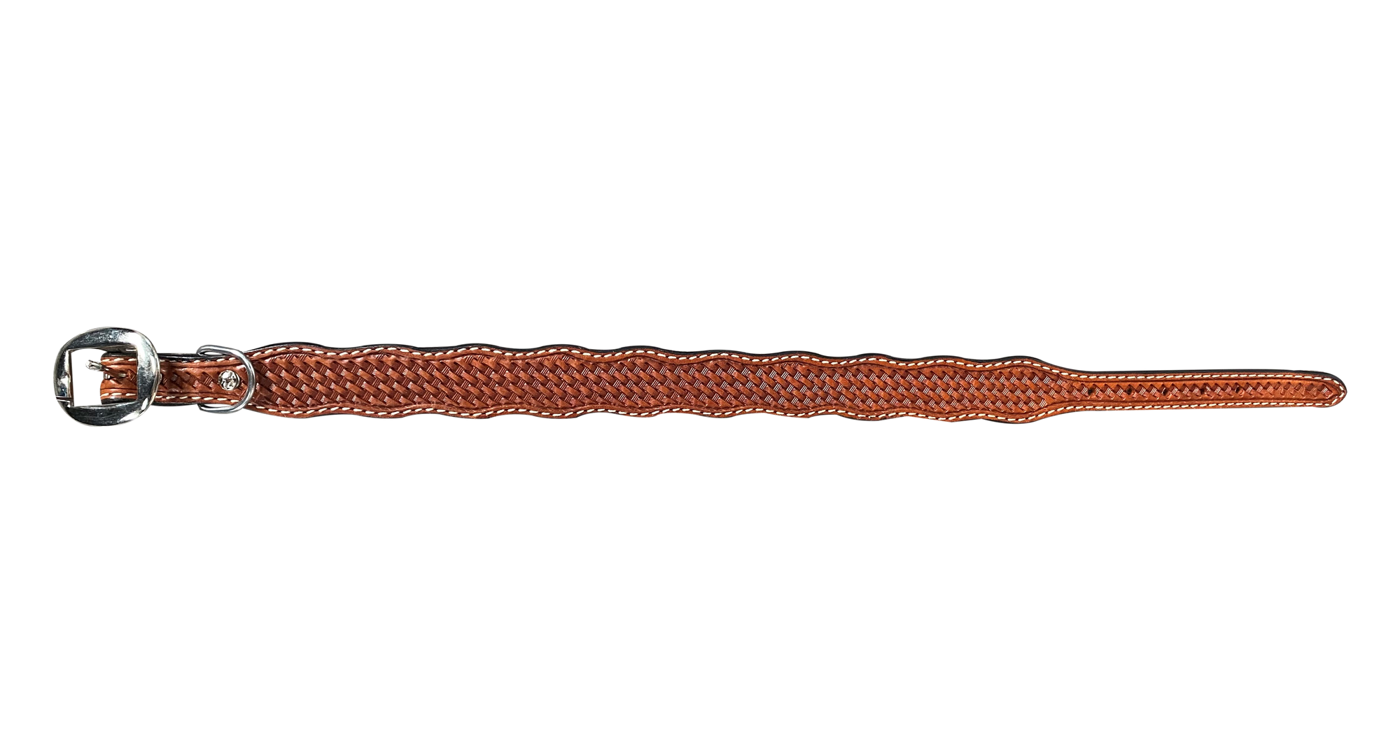 Medium Oil Basketweave Dog Collar