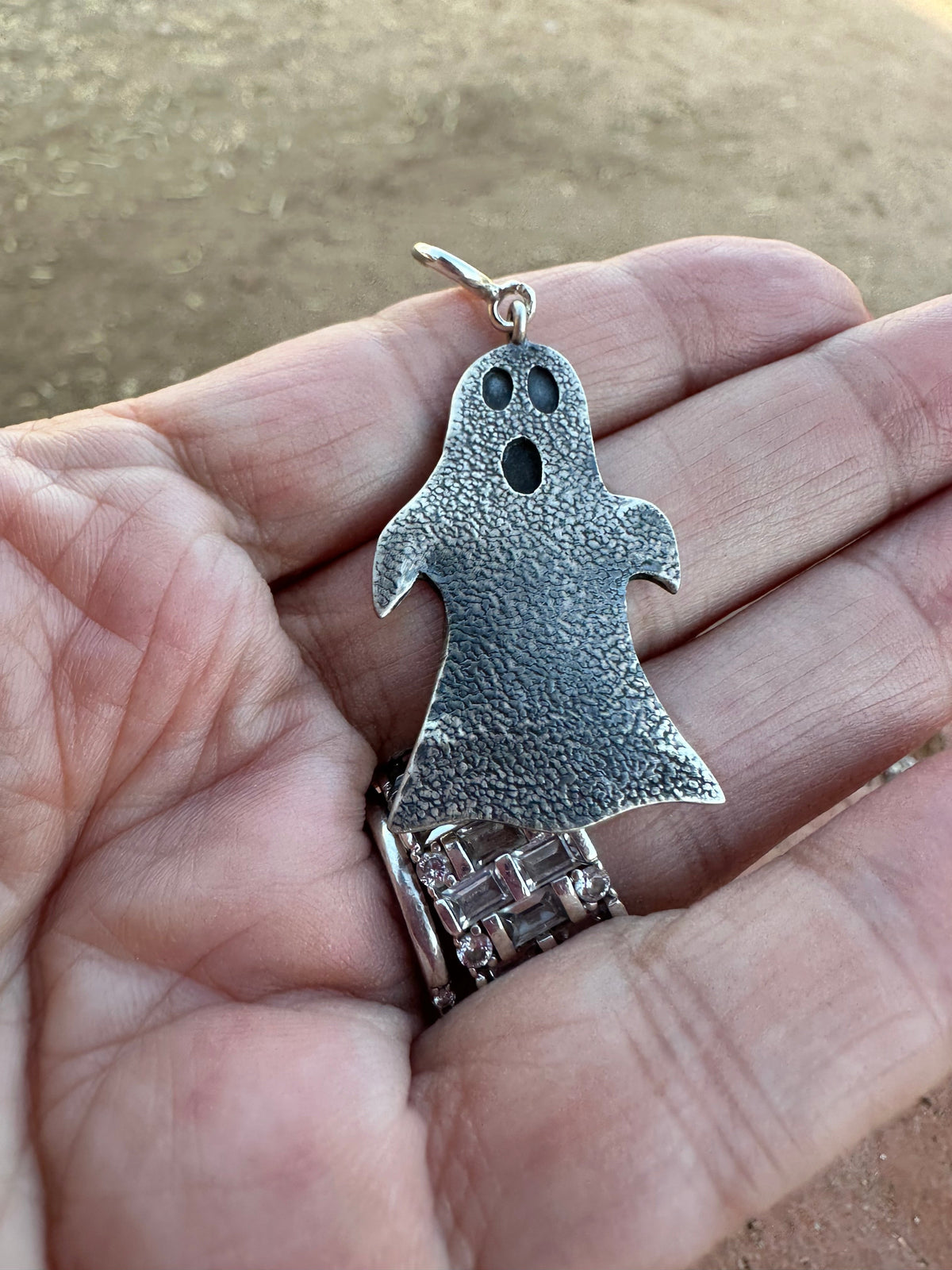 Halloween Collection Sterling Silver Ghost Charm