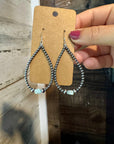 Golden Hill Turquoise Teardrop Earrings – Sterling Silver