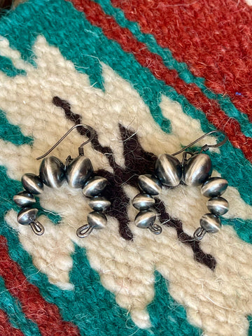 Vinita Handmade Sterling Silver Navajo Dangle Earrings-Unique Style