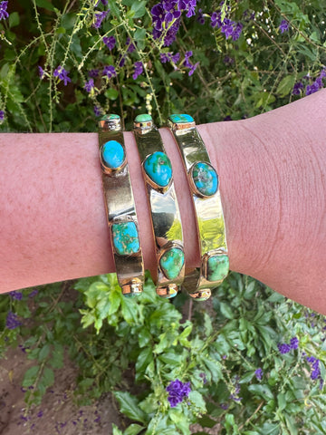 Golden Collection Sonoran Turquoise Gold-Plated Cuff Bracelet