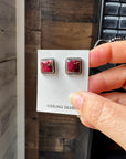 Dahlia Rose Stud Earrings – Sterling Silver