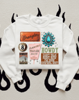 Cowgirl Collage TEE, CREWNECK or QUARTER ZIP