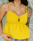 The Cora Top in Chartreuse