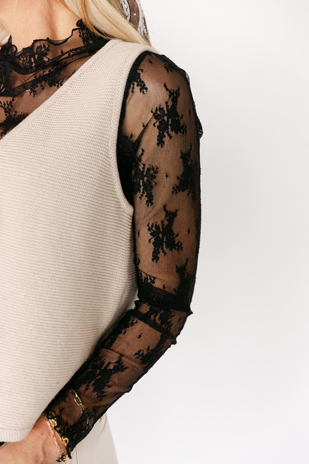 The Raelyn Lace Top in Black