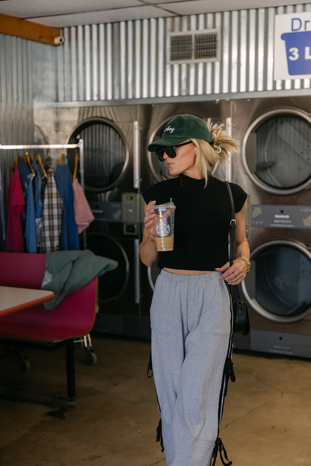 The Maggie Bow Joggers in Grey