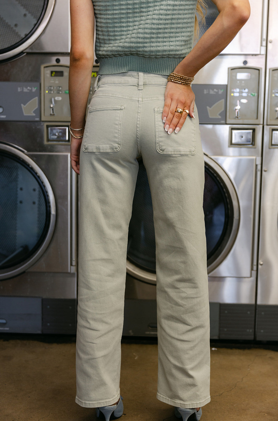SALE The Myrtle Jean in Sage Green