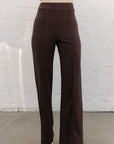 The Zoey Flare Trouser In Chocolate