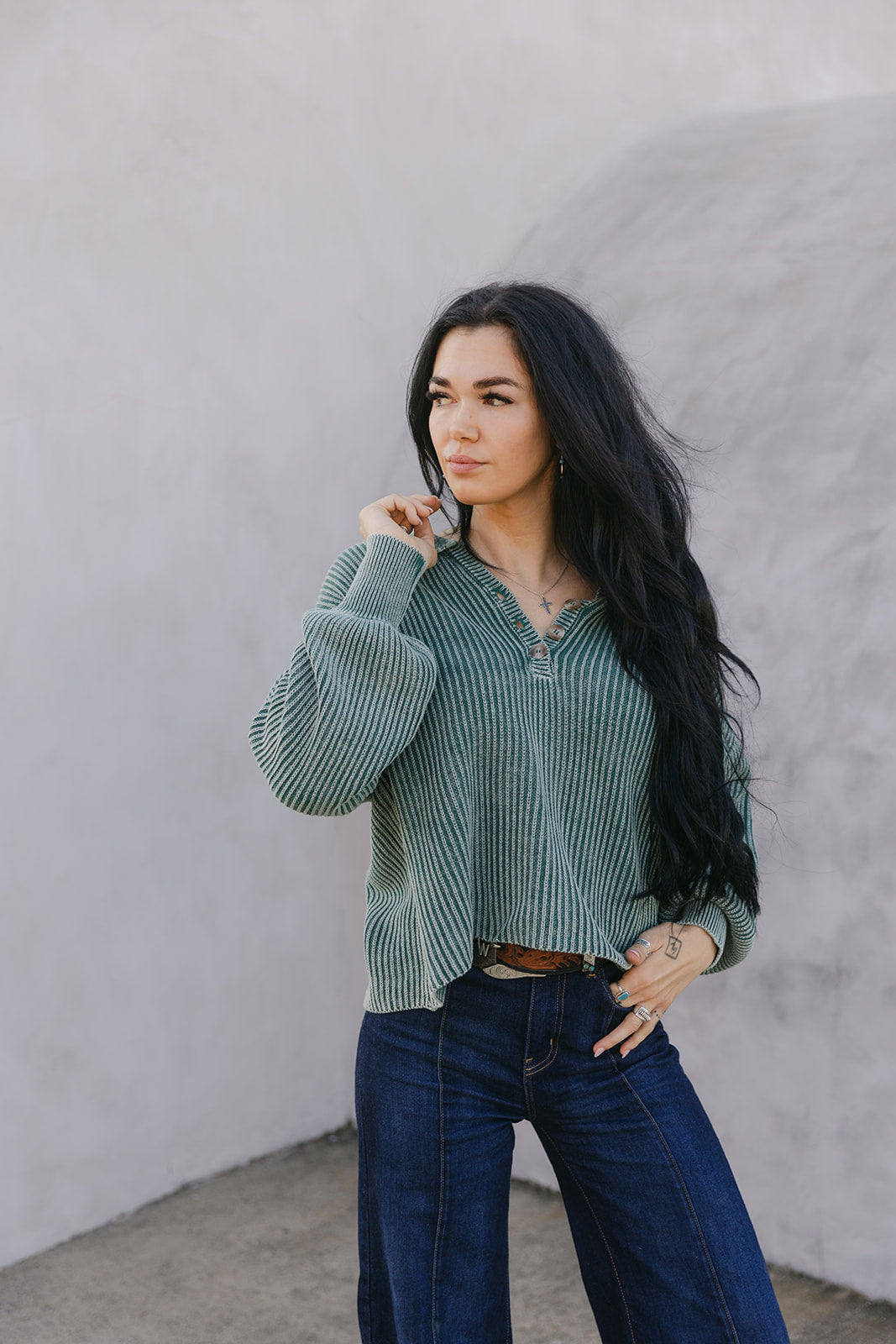 The Loretta Trouser Jean in Dark Wash