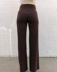 The Zoey Flare Trouser In Chocolate