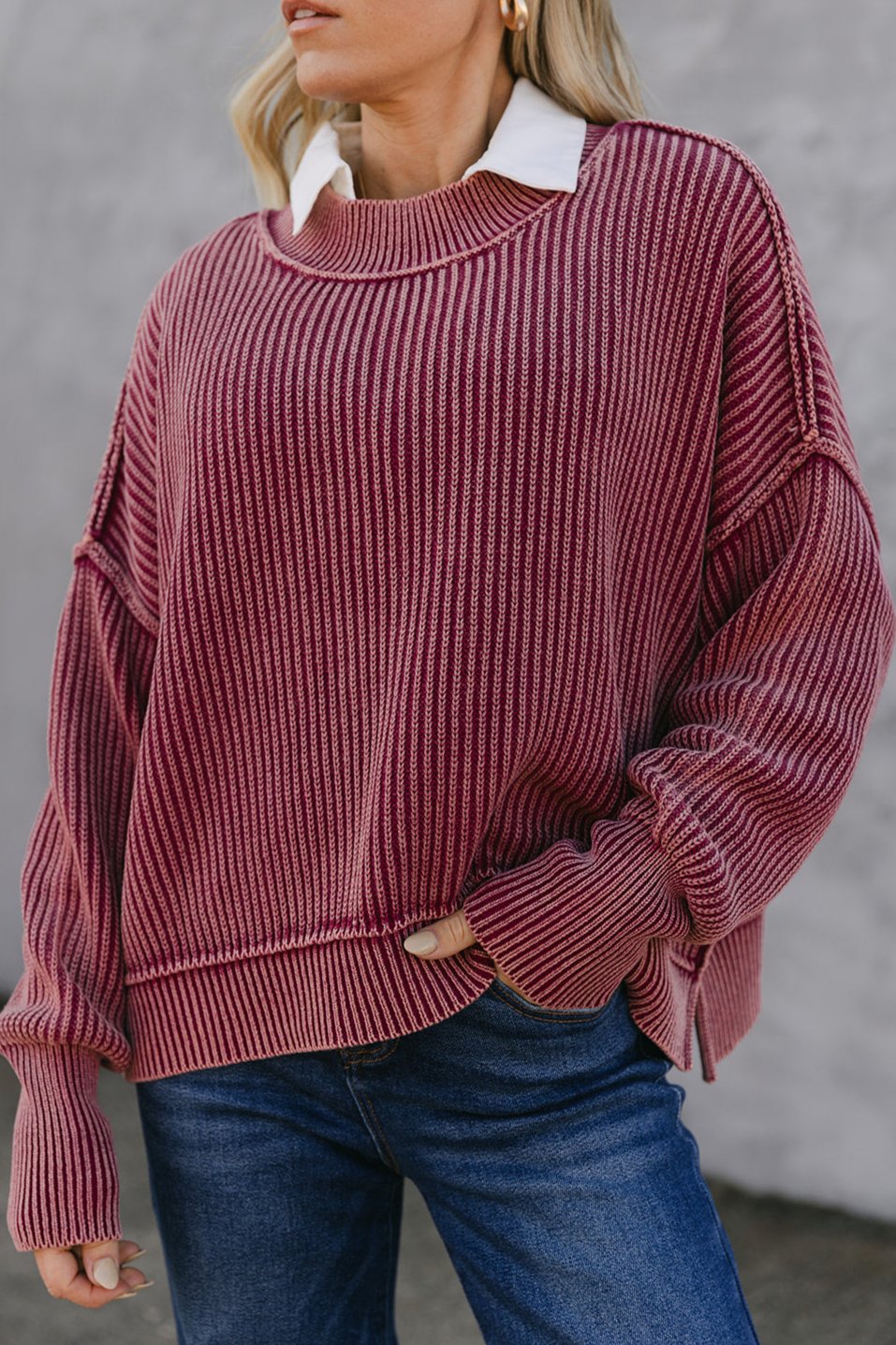 The Riana Oversized Cropped Sweater