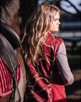 Burgundy Print Vest