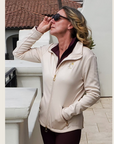 Cream Velvet Lined Jacket