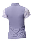 Charlie Short Sleeve Lace Riding Shirt - Light Amethyst