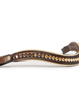 The Catalonia Metallic Bronze Leather Snaffle Bridle with Removable Flash