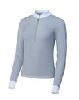Heidi - Long Sleeve Riding Top with Crystal Fabric Trim