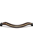 The Palermo Black Patent Leather Snaffle with Brown Padding