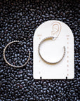 June Stud Bubble Hoop Fashion Earring - Silver