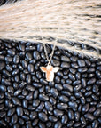 Moo Pendant Fashion Necklace - Gold